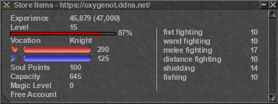 Signature for player Store Items