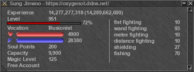 Signature for player Sung Jinwoo