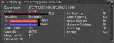 Signature for player Supfishing