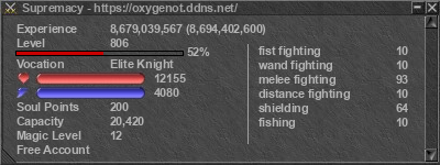 Signature for player Supremacy