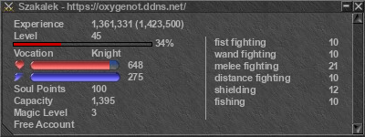 Signature for player Szakalek