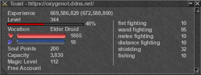 Signature for player Toast