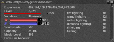 Signature for player Velo
