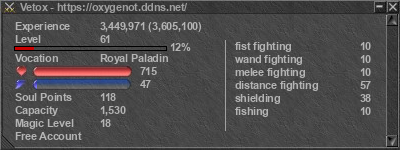 Signature for player Vetox