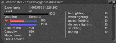 Signature for player Winchester