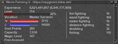 Signature for player Worm Farming Ii