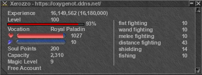 Signature for player Xerozzo