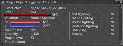 Signature for player Xlog