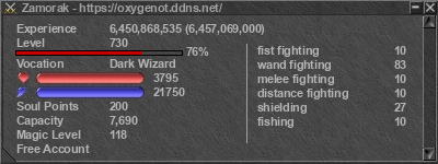 Signature for player Zamorak